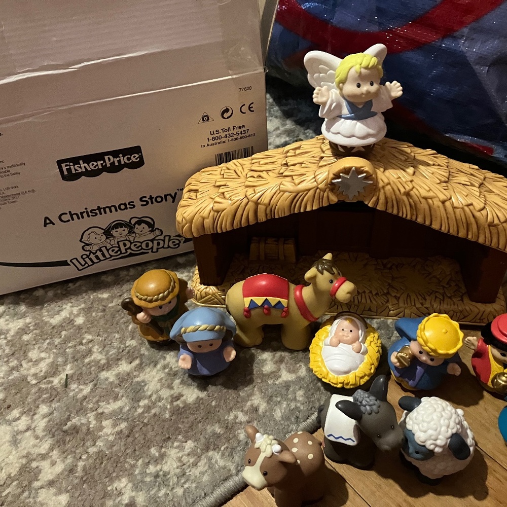 Fisher Price Little people 2002 Christmas Story Nativity with Box set